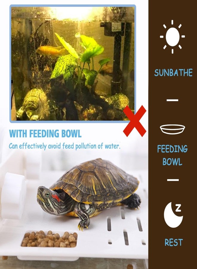 SHIGATSU 2IN1 Turtle Basking Platform for Turtle Tank,Turtle Platform with Suction Cup for Turtles, Lizards and Frogs, Reptile Habitat - Image 3